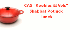 CAS Rookies and Vets Potluck Shabbat Lunch